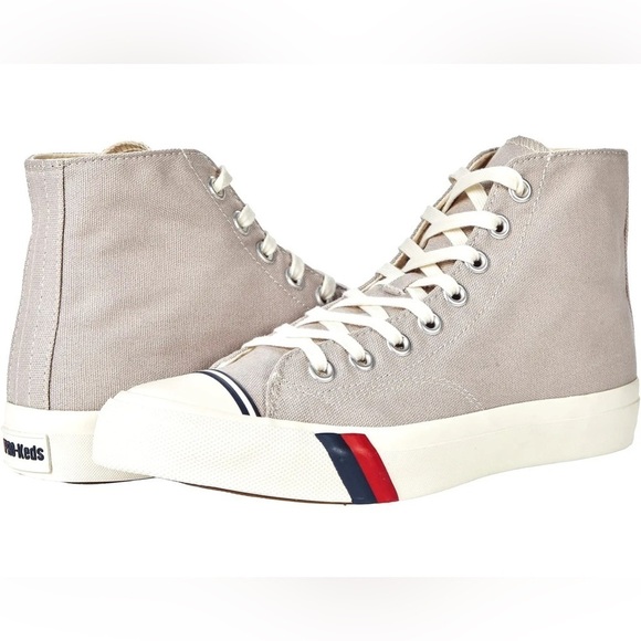 NEW Pro-Keds Royal Hi grey canvas sneakers Sz Men’s 7.5 New Without Box - Picture 1 of 6